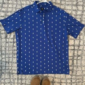 U Suck at Golf Blue Polo